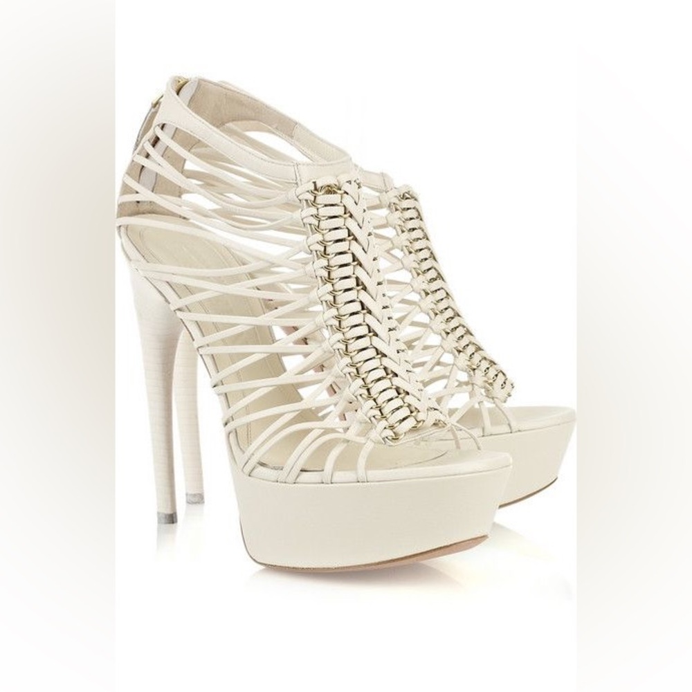 Alexander McQueen leather platform heels